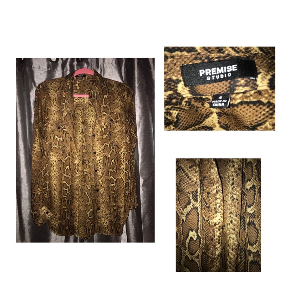 Snake Skin Print Shirt